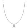 BYCHARI Necklaces | Fine Centered Initial Necklace 14K White