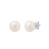 BYCHARI Earrings | Large Pearl Studs