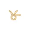 BYCHARI Earrings | Mini Diamond Taurus Earring 14K Yellow