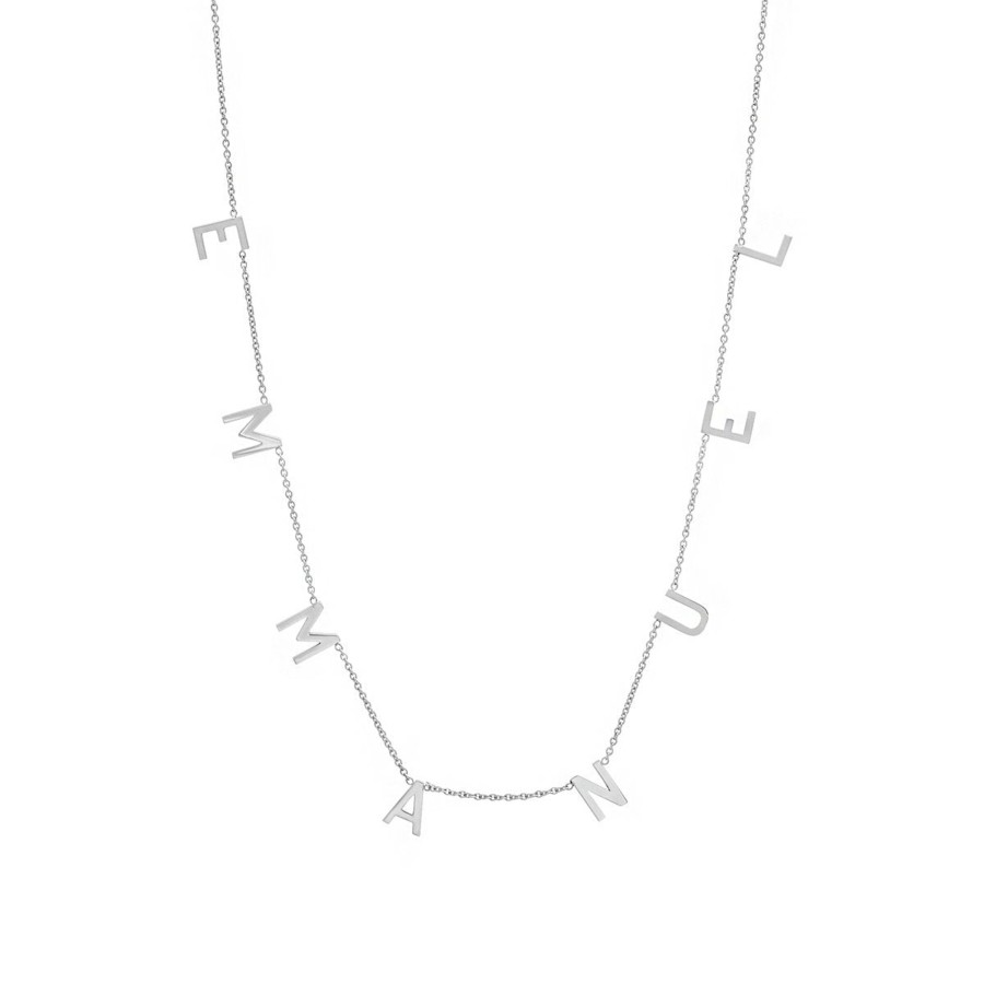 BYCHARI Necklaces | The Original Spaced Letter Necklace - Large®