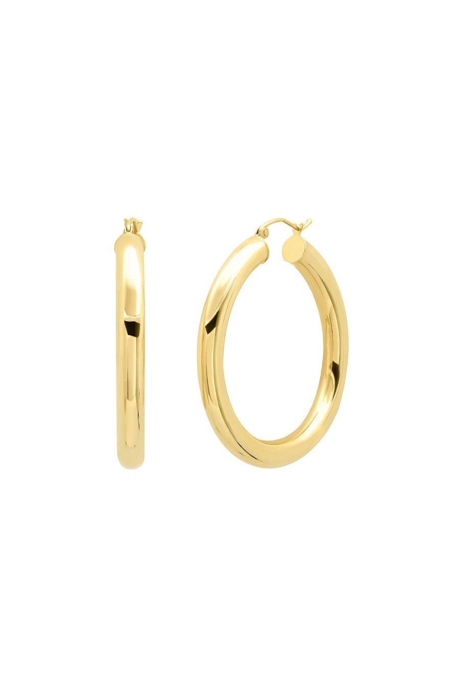 BYCHARI Earrings | Medium Jenah Hoops 14K Yellow