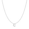 BYCHARI Necklaces | Diamond Initial Necklace 14K White