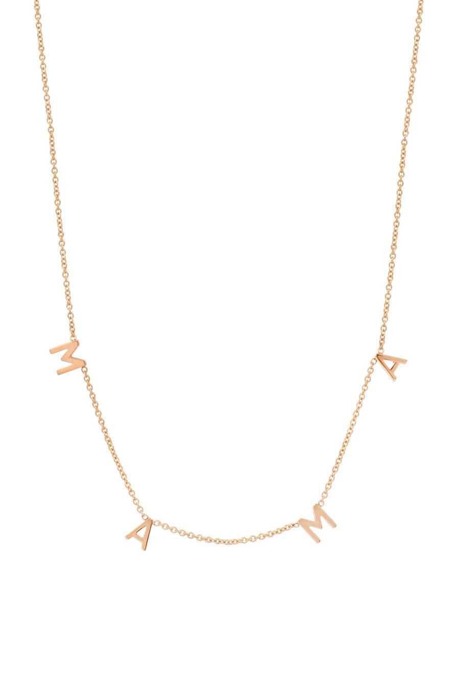 BYCHARI Necklaces | Gold Mama Necklace (Large Letters) 14K Rose