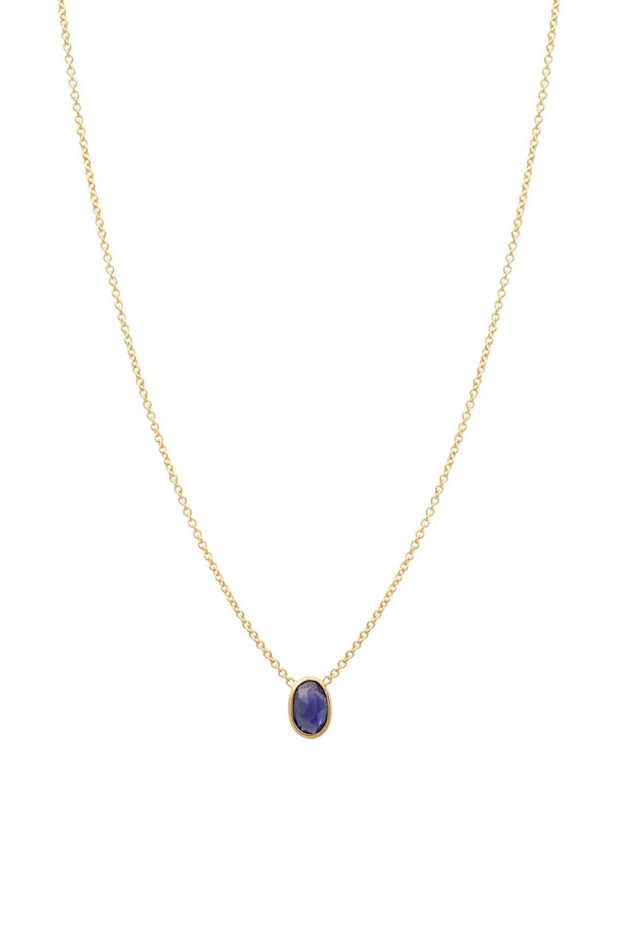 BYCHARI Necklaces | Blue Sapphire Solitaire No. 2357