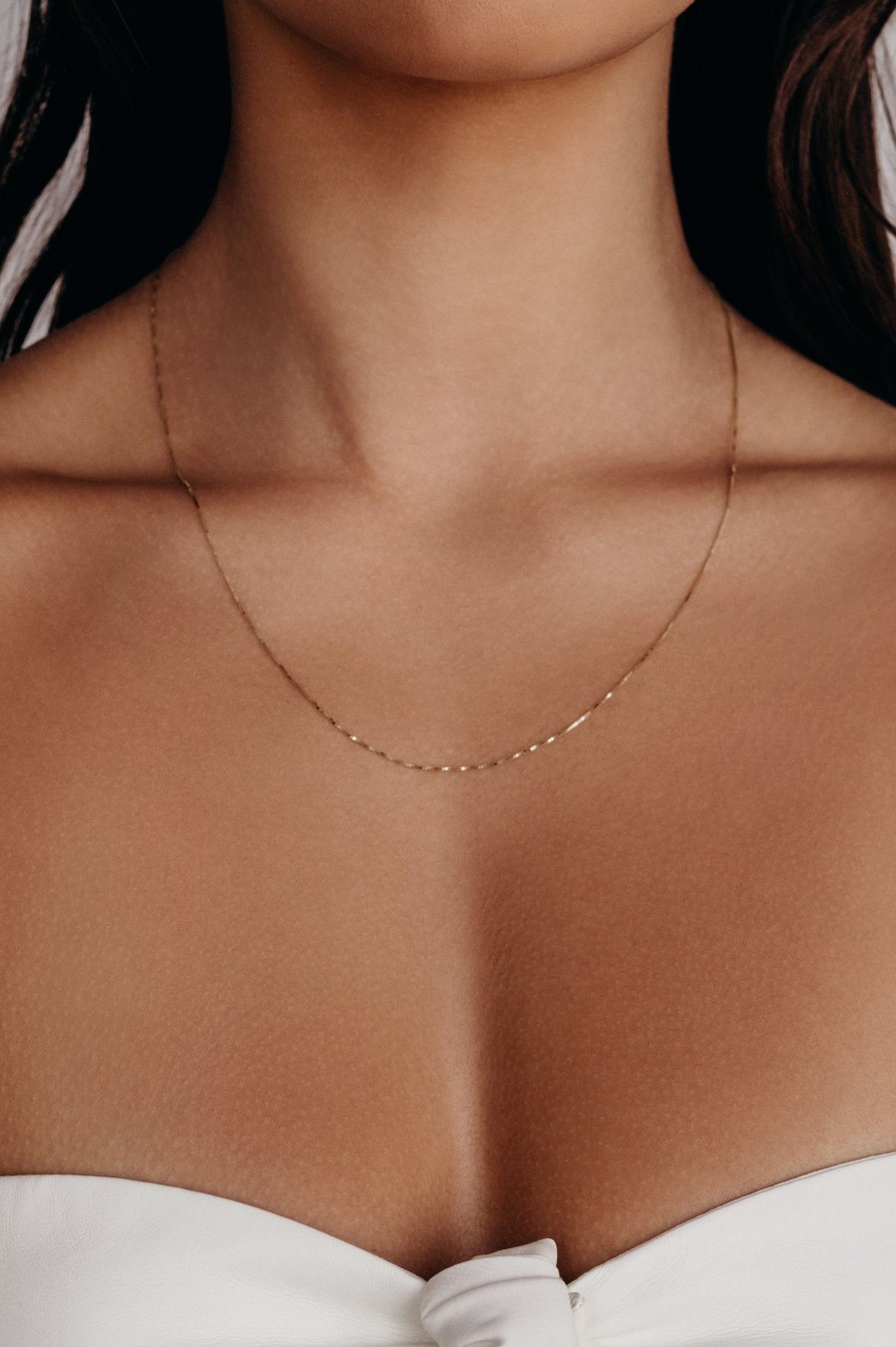 BYCHARI Necklaces | Box Chain 14K Yellow