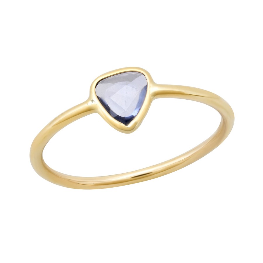 BYCHARI Rings | Rose Cut Blue Sapphire Ring No. 175