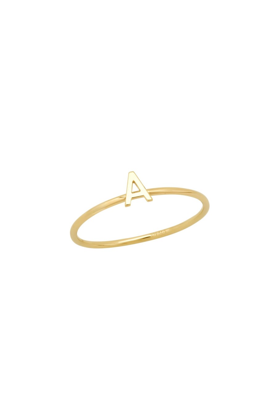 BYCHARI Rings | Fine Initial Ring 14K Yellow