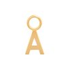 BYCHARI Earrings | Letter Huggie Charm 14K Yellow