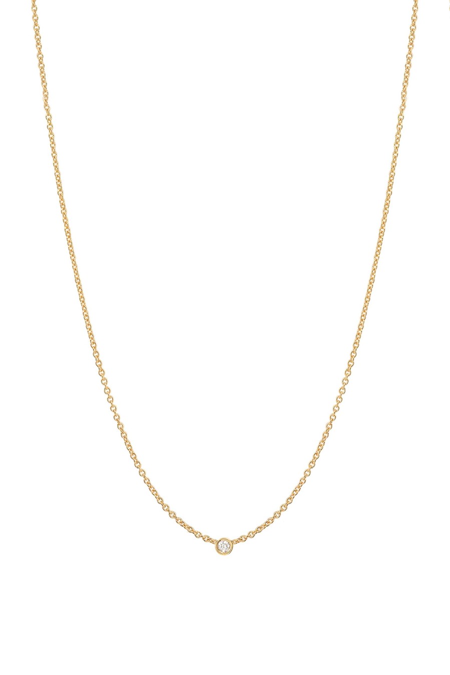 BYCHARI Necklaces | Mini Diamond Solitaire