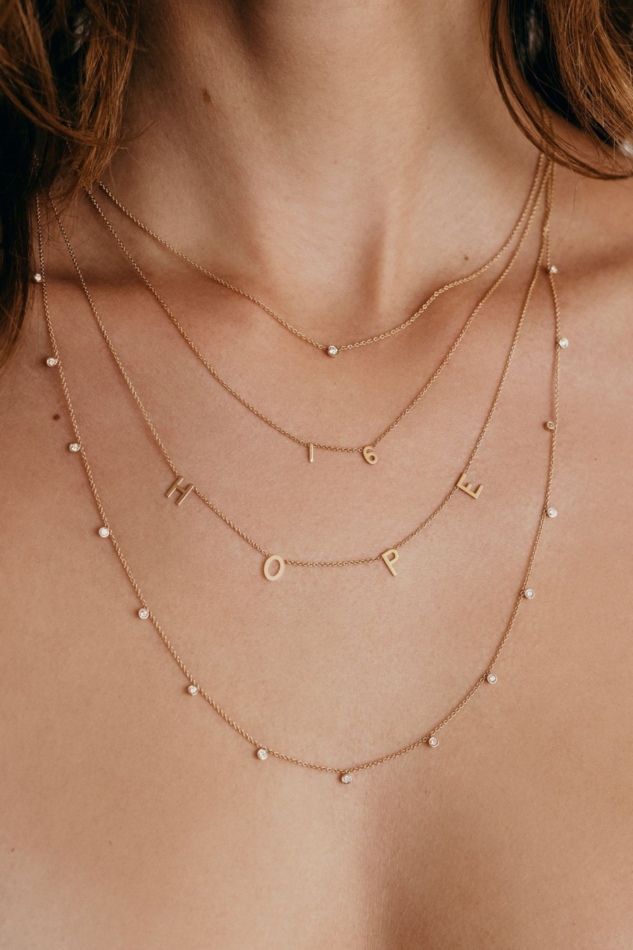 BYCHARI Necklaces | Mini Diamond Solitaire