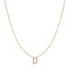 BYCHARI Necklaces | Diamond Initial Necklace - 14K Rose