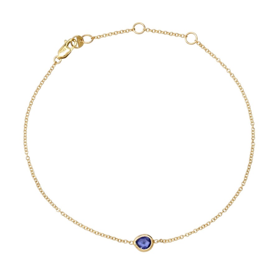 BYCHARI Bracelets | Rose Cut Blue Sapphire Bracelet No. 162