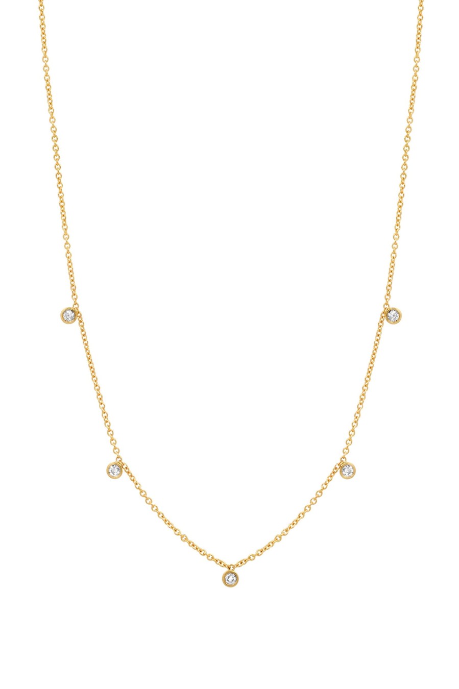 BYCHARI Necklaces | 5 Diamond Necklace