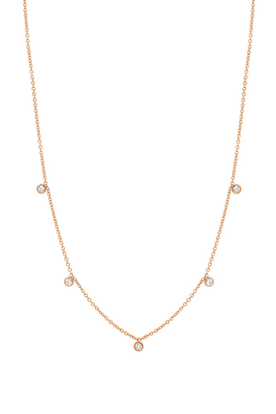 BYCHARI Necklaces | 5 Diamond Necklace