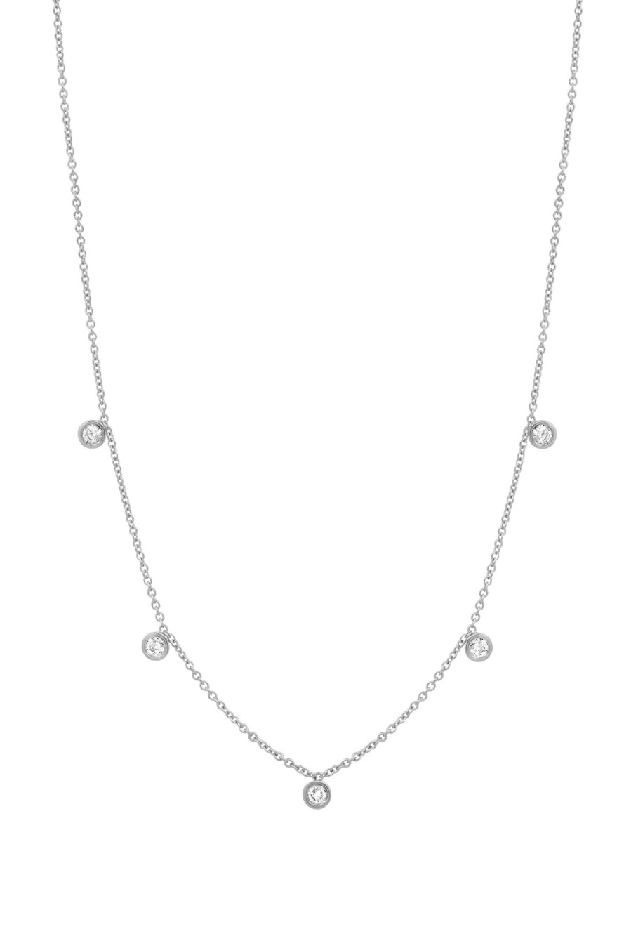 BYCHARI Necklaces | Large 5 Diamond Necklace