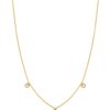 BYCHARI Necklaces | Large 3 Diamond Necklace