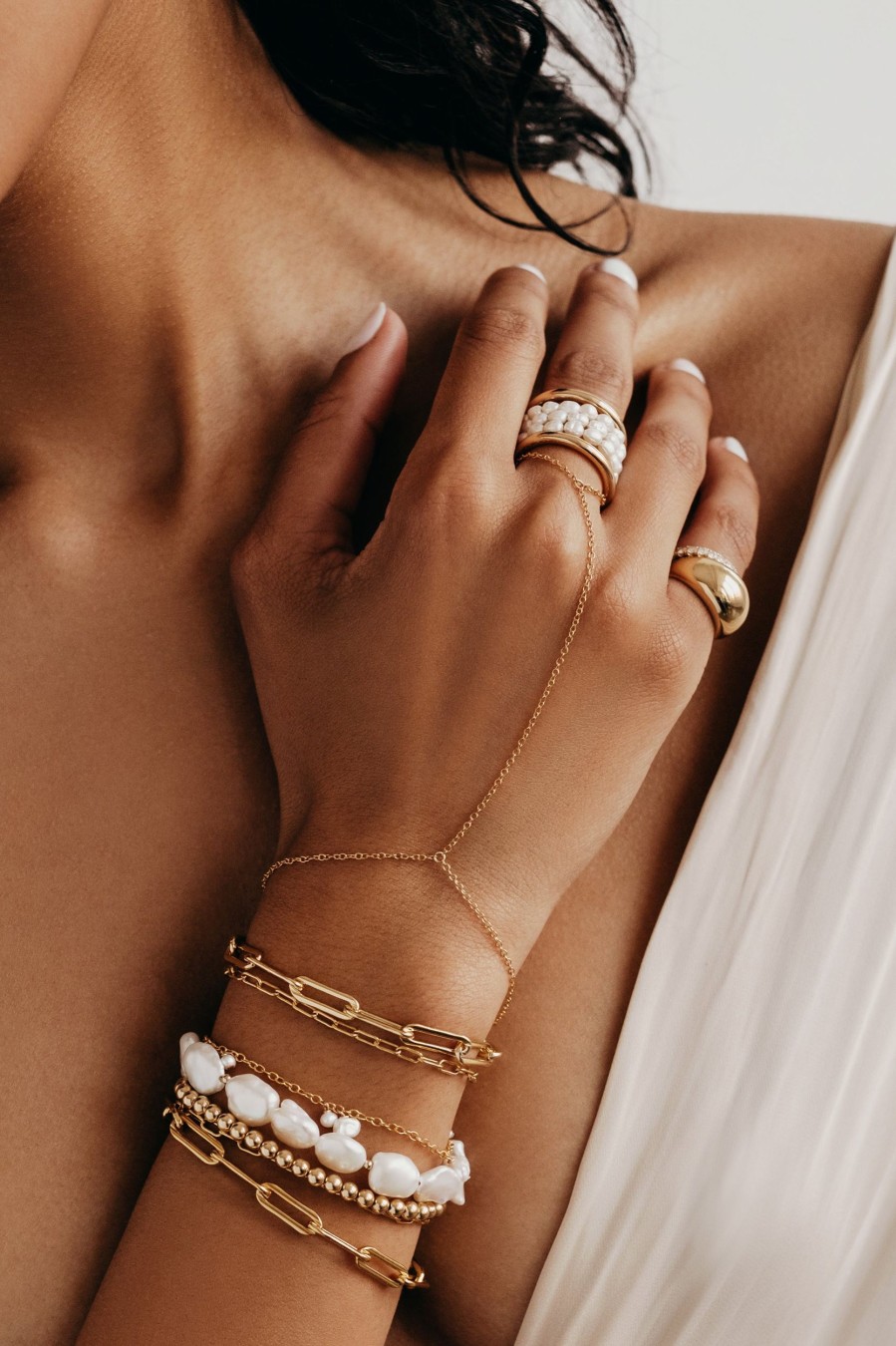 BYCHARI Rings | Mel Pearl Ring Gold-Filled