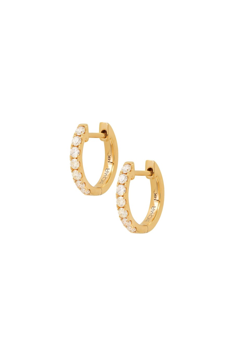 BYCHARI Earrings | Bold Diamond Huggie