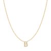 BYCHARI Necklaces | Diamond Initial Necklace - 14K Yellow 14K Yellow Gold