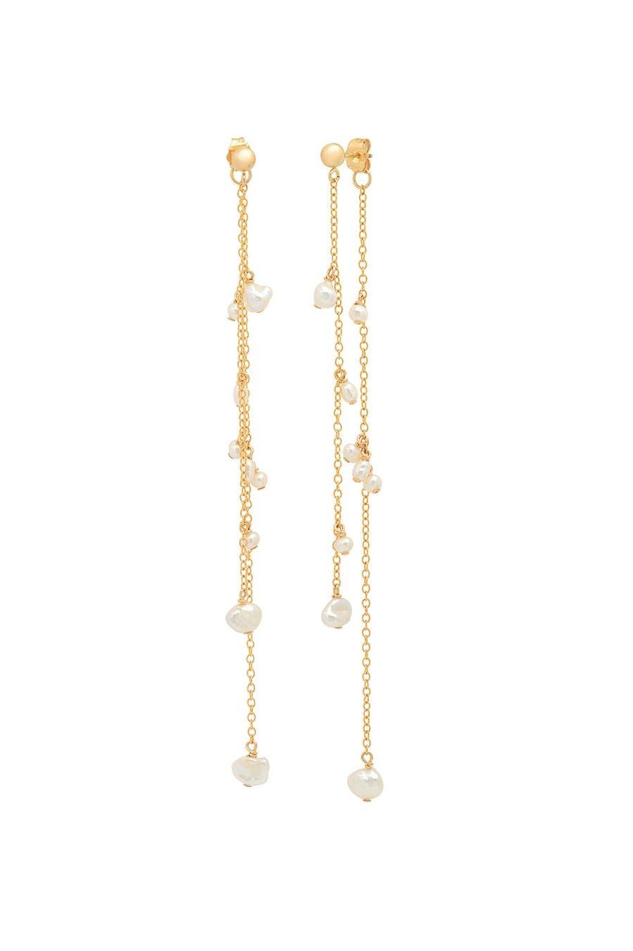 BYCHARI Earrings | Coco Shoulder Duster Earrings Gold-Filled