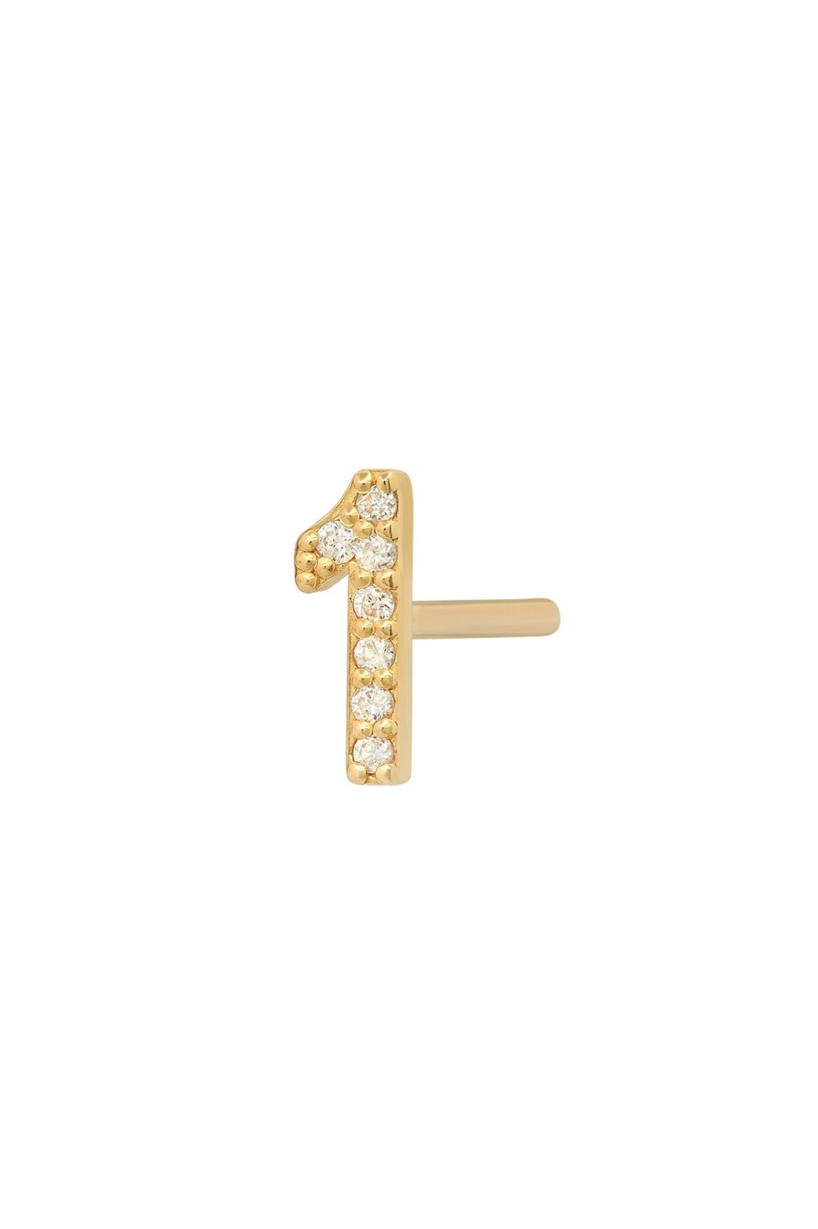 BYCHARI Earrings | Diamond Number Earring