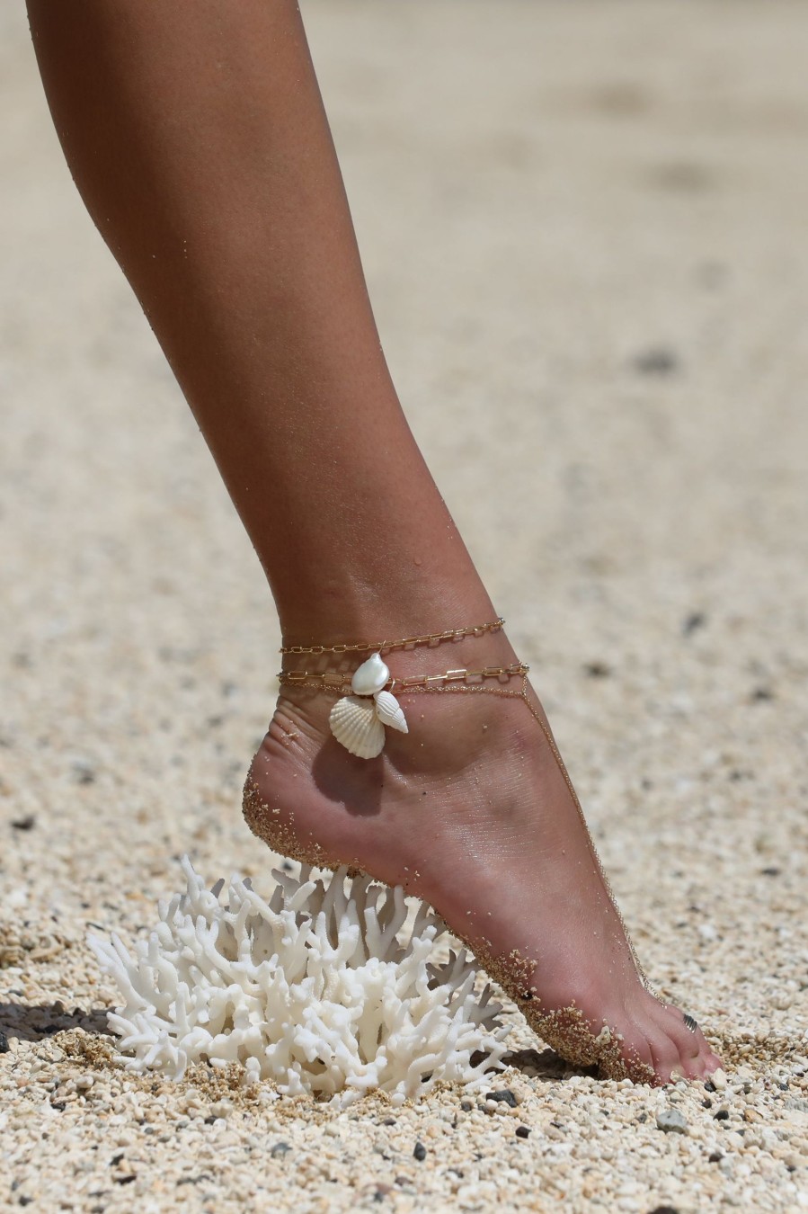 BYCHARI Anklets | Capri Anklet 14K Yellow