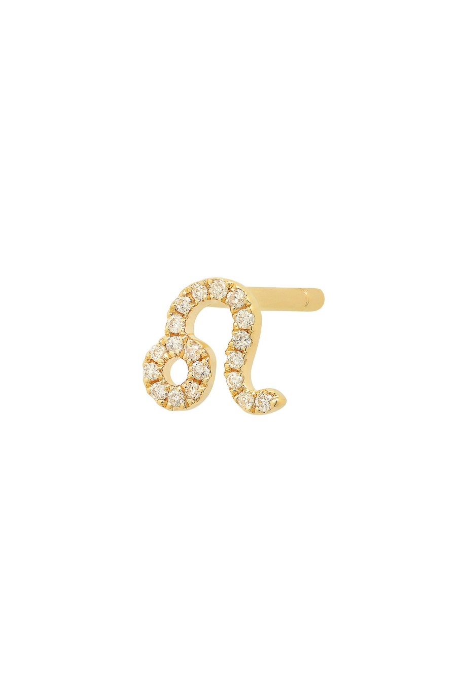 BYCHARI Earrings | Mini Diamond Leo Earring 14K Yellow