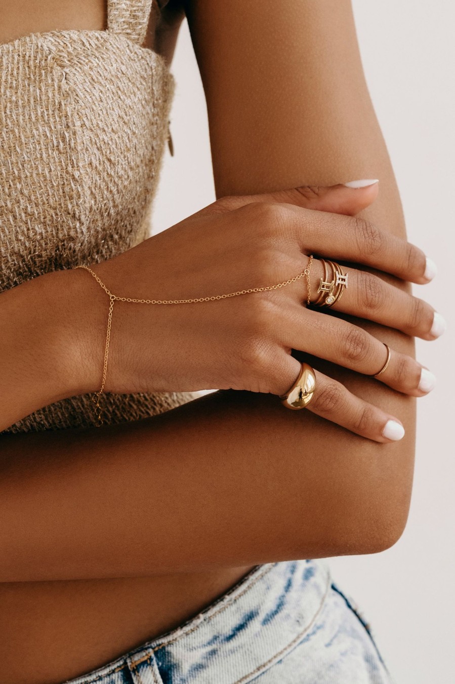 BYCHARI Bracelets | Hand Chain Gold-Filled