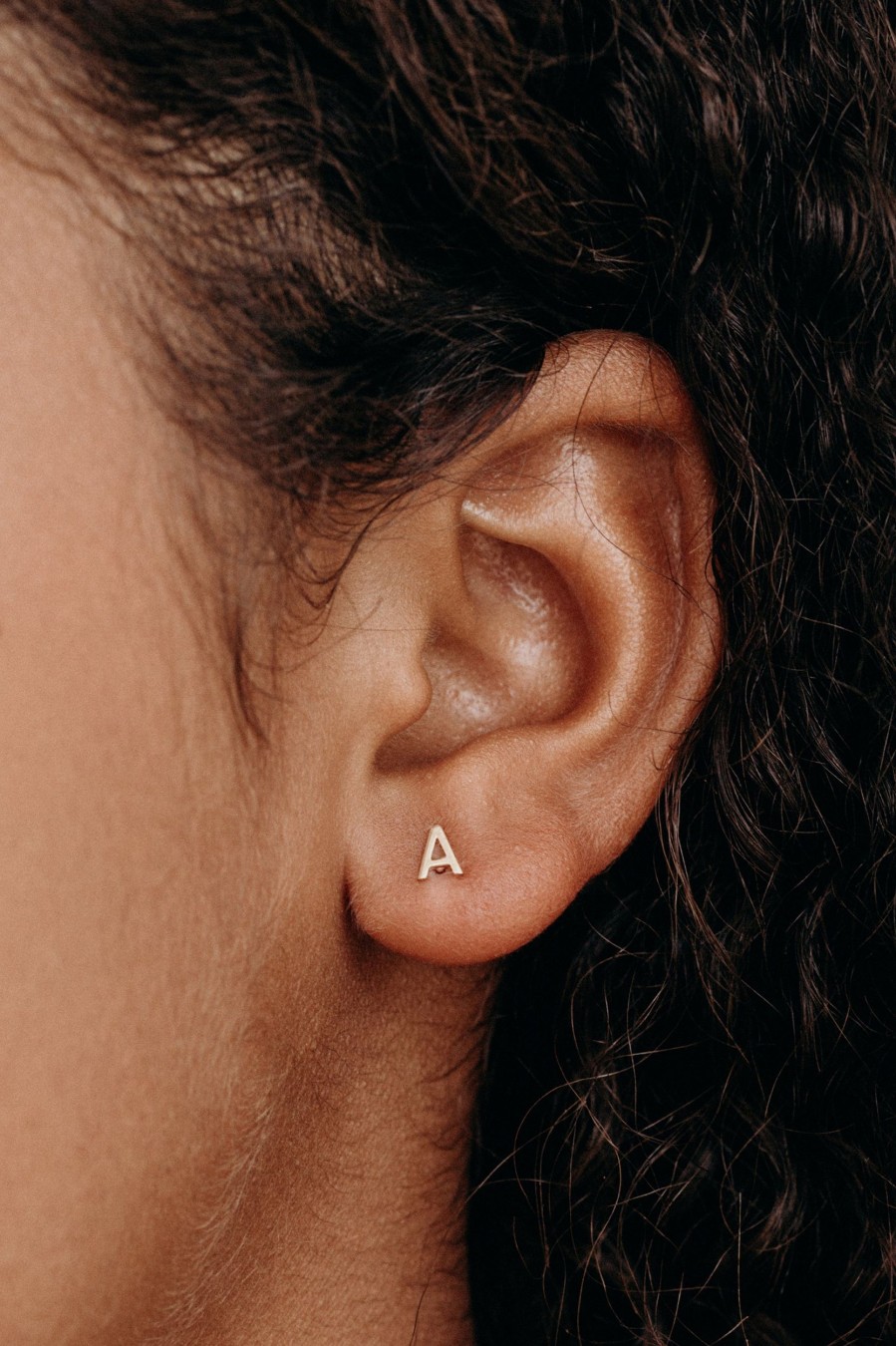 BYCHARI Earrings | Small Initial Earring