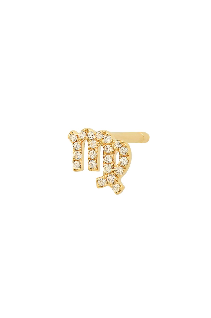 BYCHARI Earrings | Mini Diamond Virgo Earring 14K Yellow