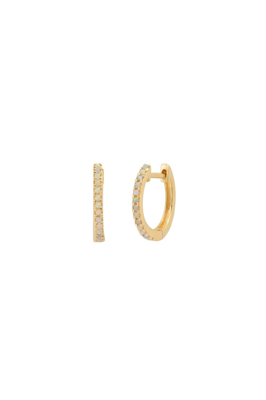 BYCHARI Earrings | Birthstone Huggie 14K Yellow