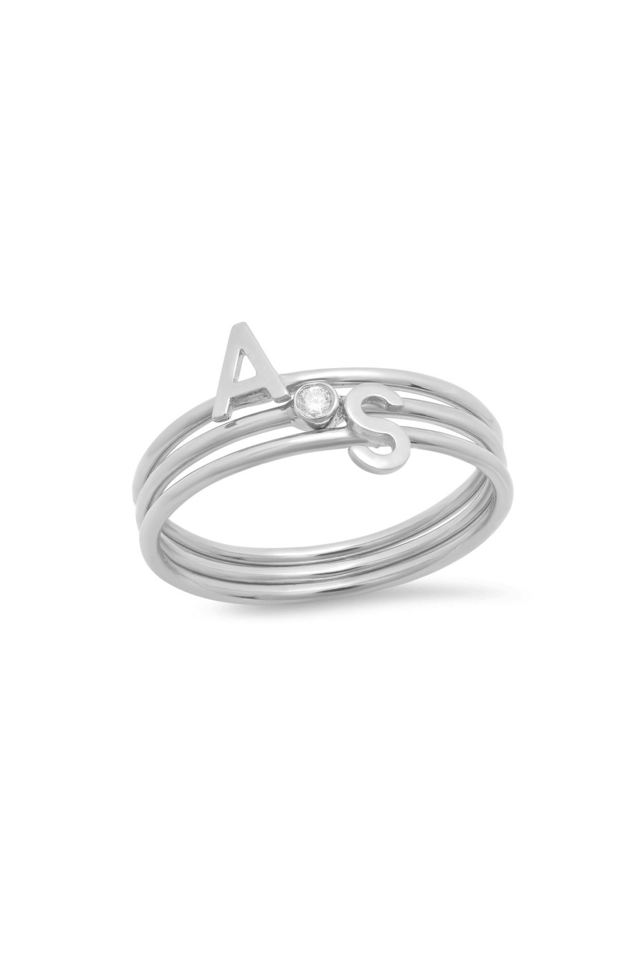 BYCHARI Rings | 2 Initial And Lili Ring Set