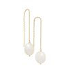 BYCHARI Earrings | Pearl Threaders Gold-Filled