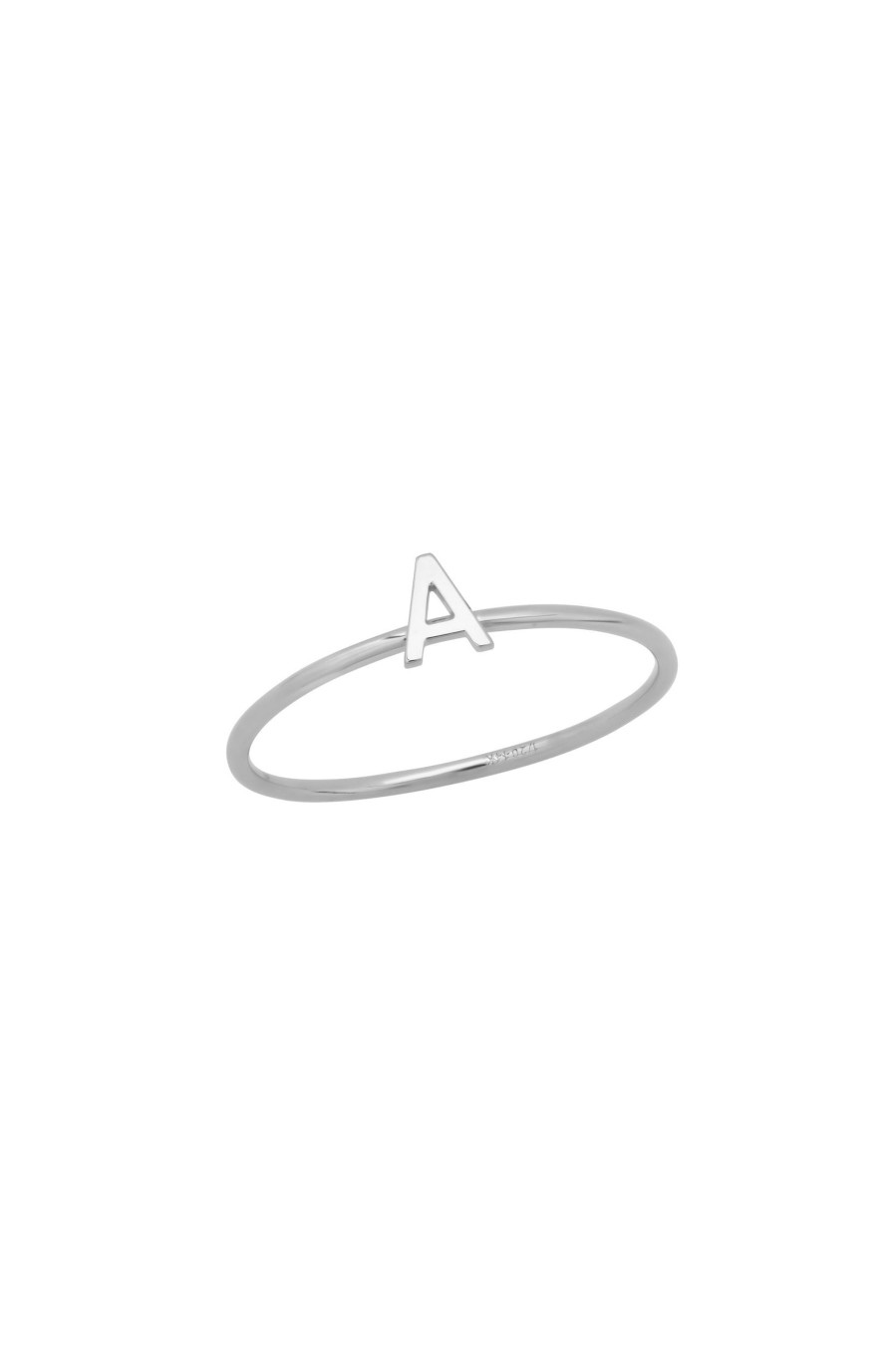 BYCHARI Rings | Fine Initial Ring 14K White