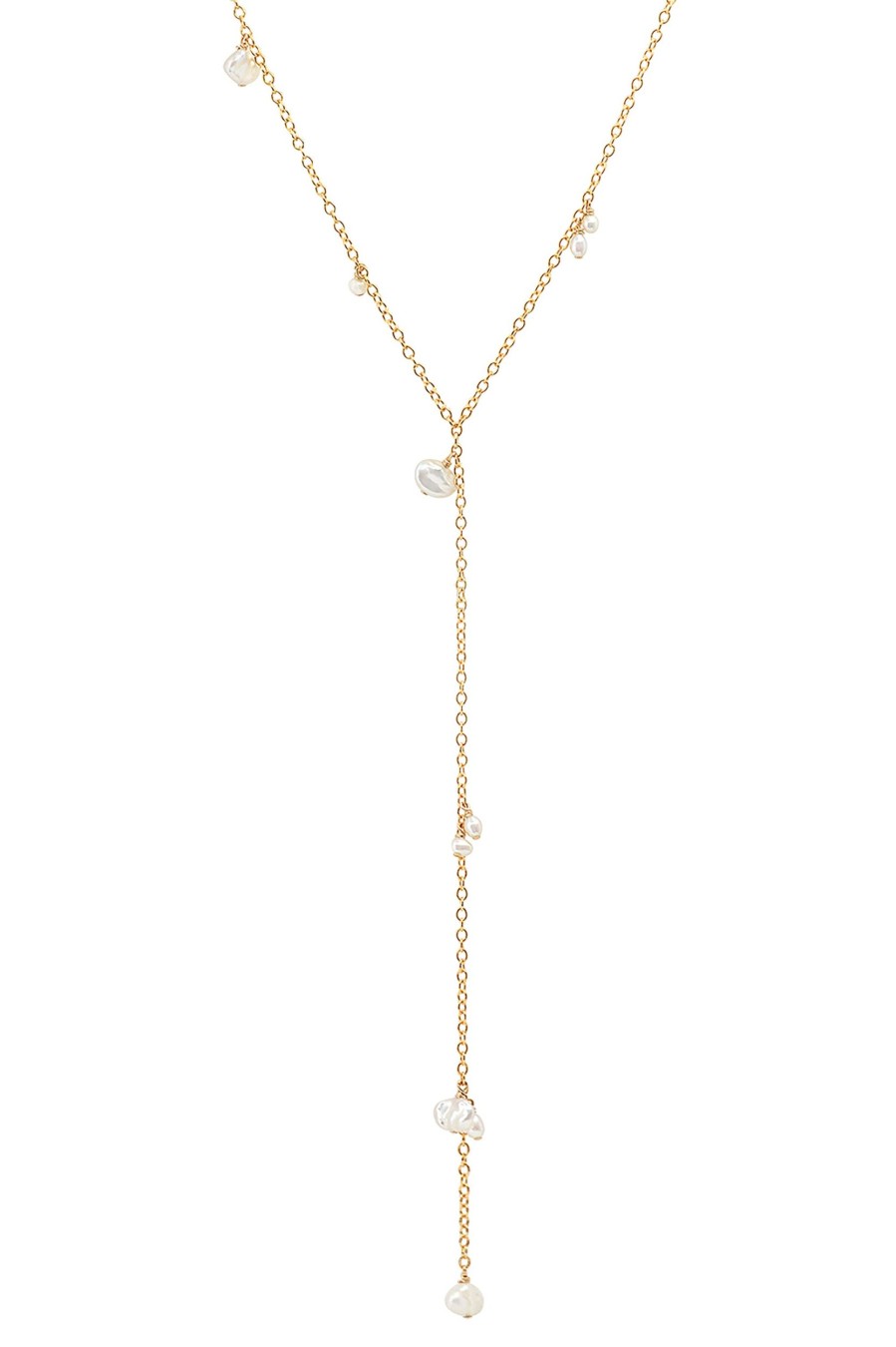 BYCHARI Necklaces | Coco Lariat Gold-Filled