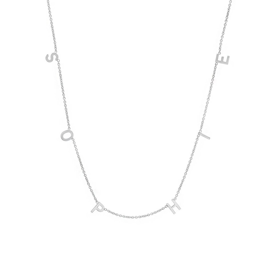 BYCHARI Necklaces | The Original Spaced Letter Necklace - Small®