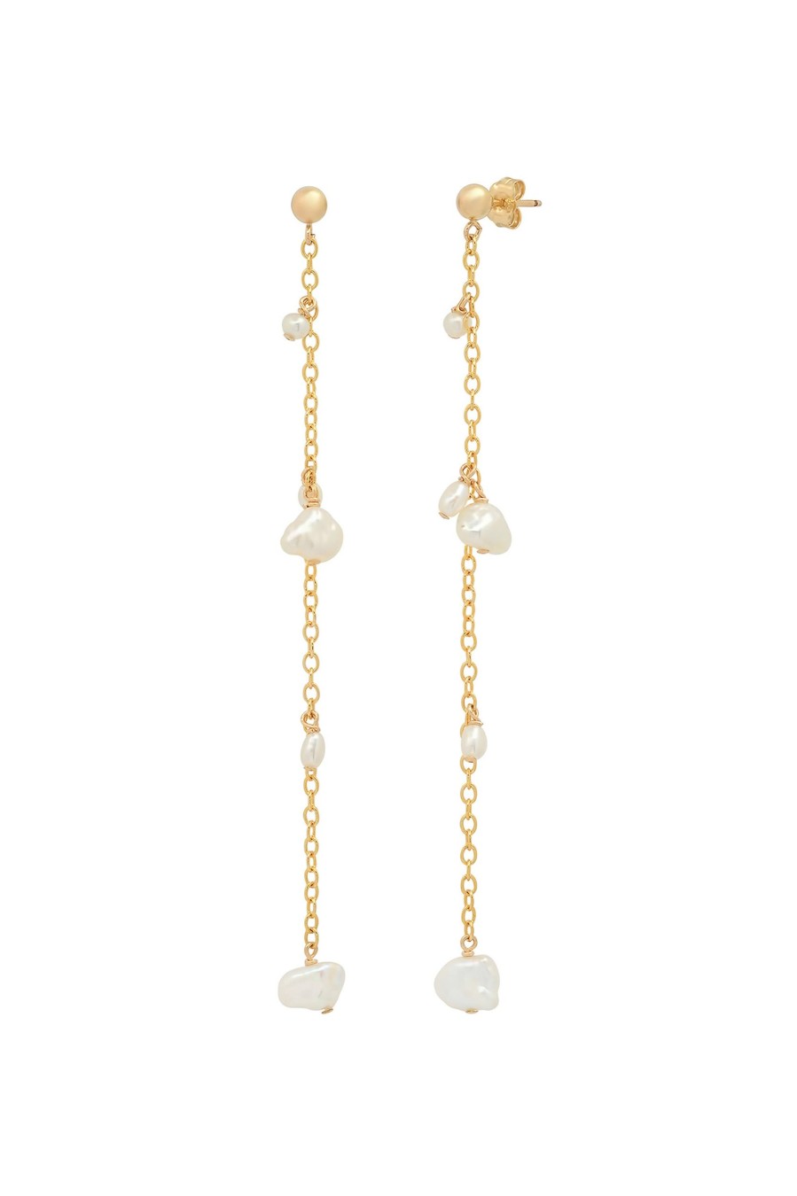 BYCHARI Earrings | Coco Single Strand Earrings Gold-Filled